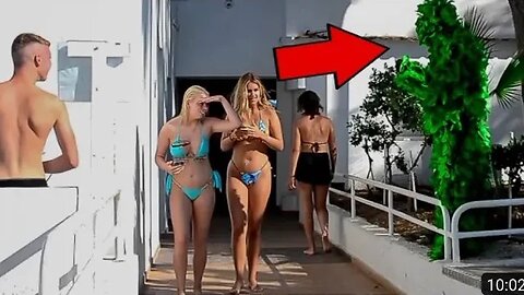 Super Scary .Bushman Prank! Ladies Scream Like Crazy! 😂😂😂