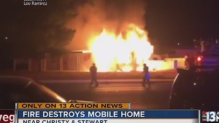 UPDATE: Neighbors blame mobile home fire on squatters