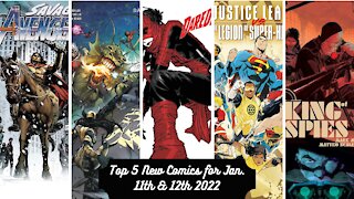 Top 5 New Comics for January 11th & 12th 2022