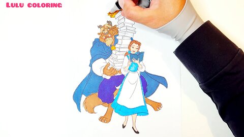 Princess Belle and the beast/ coloring book