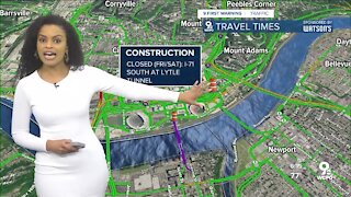 Lytle Tunnel closure begins Wednesday, continues through Friday night