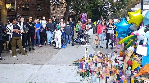 Memorial for the 7 year Kamari Hughes was killed on Myrtle and NPortland on 10/26/23. 10/27/23