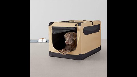 Review Amazon Basics Folding Portable Soft Pet Dog Crate Carrier Kennel