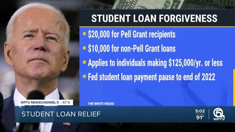 Biden forgiving up to $20K in student loan debt