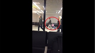 Toddler Travels Through Airport In Style