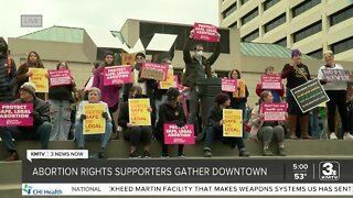 Omaha City Hall abortion rights demonstration