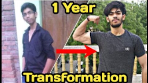 1 Year Natural Body Transformation From Skinny to Fit Of A 20 Year Old