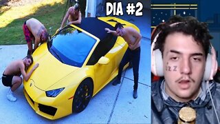 Desafio! Último Que Tirar a Mão Fica com a Lamborghini | REACT