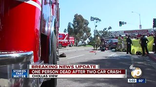 Woman dead in Chollas View crash