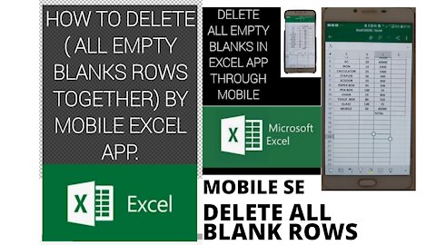 MOBILE SE DELETE KARE ALL EMPTY BLANKS ROWS TOGETHER THROUGH MOBILE APP IN EXCEL TO DO SMART WAY