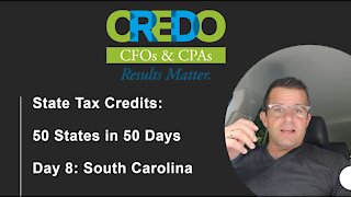 50 States in 50 Days - South Carolina Tax Credits - Wow! So many credits, a huge buffet!!