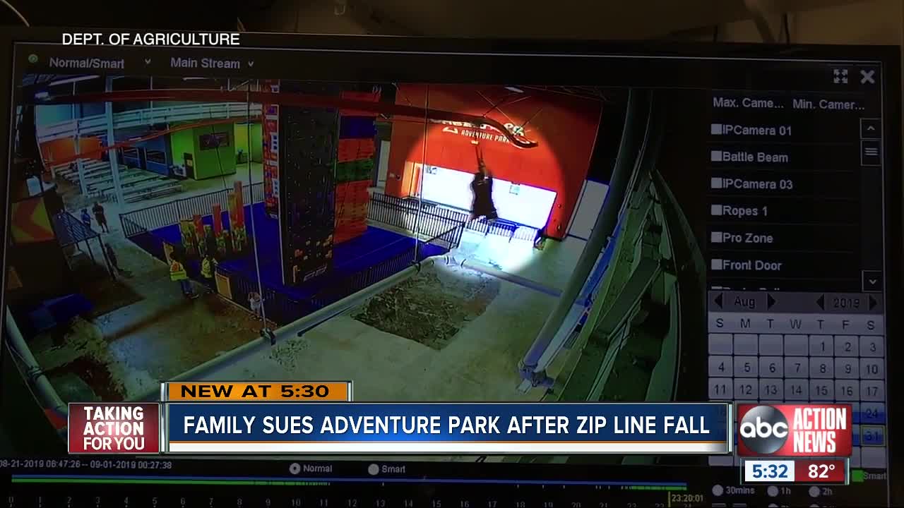 Lakeland mom sues after 10-year-old suffers serious injuries from zip line fall at Urban Air