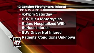 2 Lansing firefighters hurt in motorcycle crash in west Michigan