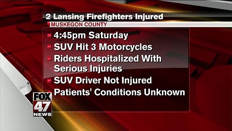 2 Lansing firefighters hurt in motorcycle crash in west Michigan