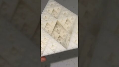 Optical Illusion Sierpinski Pyramid 3D Print (Glow in the Dark PLA)