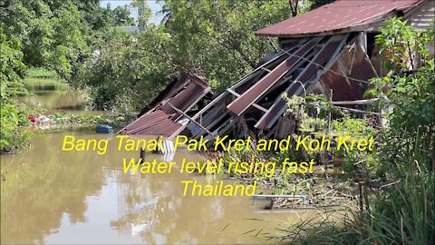 Bang Tanai, Pak Kret and Koh Kret Water level rising fast in Thailand