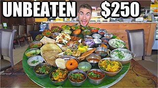 "TRULY IMPOSSIBLE" INDIAN FOOD CHALLENGE ($250)! 56 ITEM BHOG THAAL CHALLENGE!