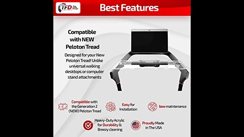 The Tread Tray 20 Compatible with NEW Peloton Tread Made in USA Walking Desk Attachm