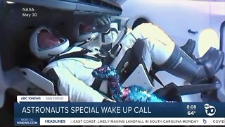 Astronauts get a special wake up call