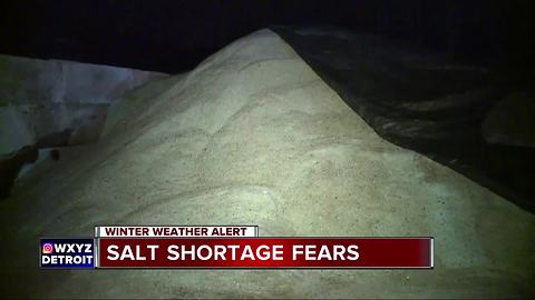 Metro Detroit contractors facing salt shortage as more snow is in the forecast