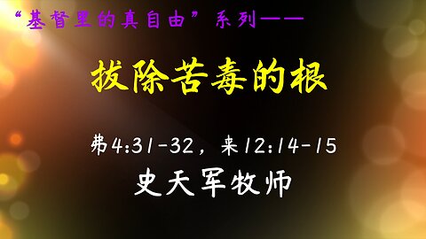 2022-10-23 《拔除苦毒的根》- 史天军牧师