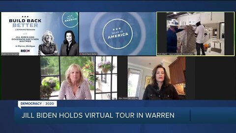 Jill BIden holds virtual tour in Warren