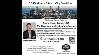 BC 15-Minute Smart City Coalition - Dec 5, 2023, Guest Speaker Sasha Izard