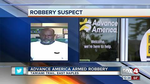 Man Involved in Advanced America Robbery Sought After