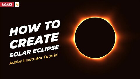 How To Create Solar Eclipse Using Color Dodge Adobe Illustrator Tutorial