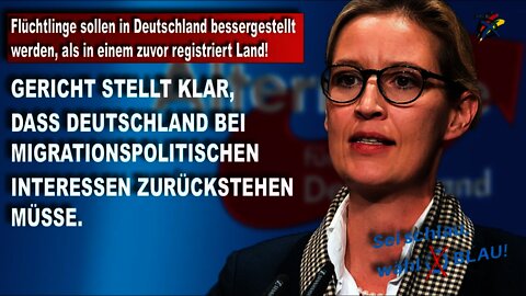 Flüchtlinge in Deutschland bessergestellt werden, als im registriert Land! Alice Weidel AfD