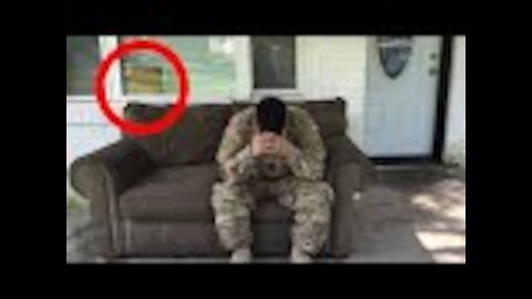 Hero Soldier Returns Home From Service To Find The Most Shocking Sight