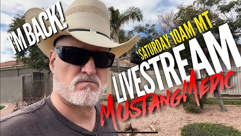 New #livestream from #mustangmedic this #Saturday Feb 3rd 10am MT
