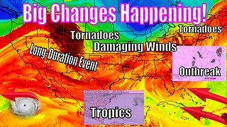 Severe Weather Outbreak Happening! Tornadoes, Very Large Hail, Damaging Winds, Tropics and more!!