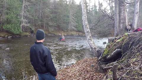 Little girl tests out epic homemade rope swing