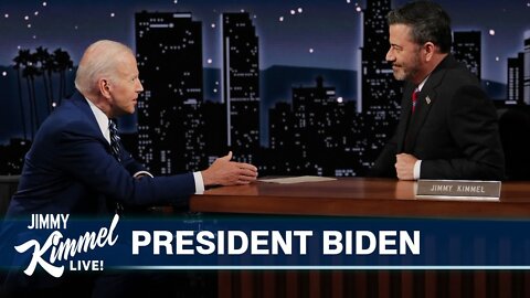 President Joe Biden Visits Jimmy Kimmel Live