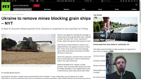 Ukraine agrees to remove mines blocking grain ships to restart grain exports