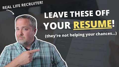 Remove These From Your Resume! - Tips On How To Write An Effective Resume