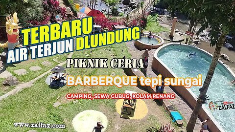 air terjun dlundung piknik dan barberque di alam sejuk dan indah keliling lokasi camping dan renang