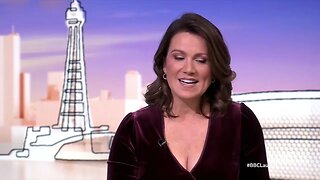 Susanna Reid - Low Cut Style Dress In The Studio - December