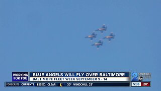 Blue Angels will fly over Baltimore during Fleet Week