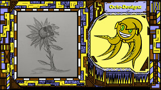 HOW I DRAW A BEE ON THE SUNFLOWER FROM THE BEGINNING TO THE END!!! - Line Drawn...