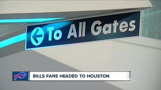 Bills fans headed to Houston ahead of Saturday's playoff game