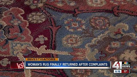 Woman's rug cleaning ordeal over after months