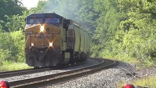 CSX B457 Empty Sand Train with KCS End DPU from Lodi, Ohio July 22, 2023