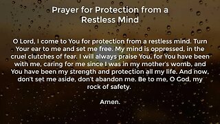 Prayer for Protection from a Restless Mind (Prayer for Peace of Mind)