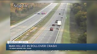 Man killed in rollover crash on I-75