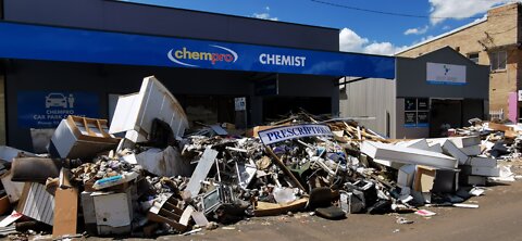 South Lismore NSW Australia Floods Southside Pharmacy / Chemist Flood damage