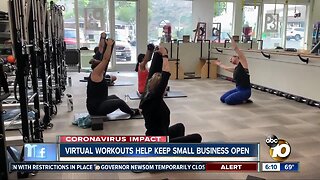 Virtual workouts help keep small business open