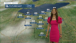 Hot and humid with chance of storms this afternoon