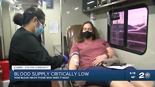 Blood supplies critically low in Oklahoma